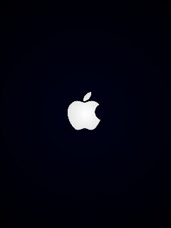 Логотип Apple на черном фоне обои
