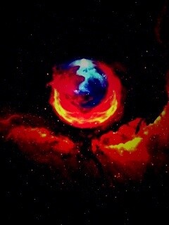 Firefox в космосе обои