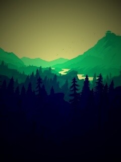 Зеленый Firewatch обои