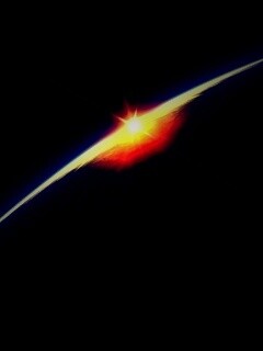 Солнце выглядывает из-за горизонта обои