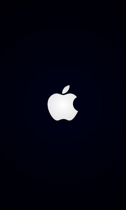 Логотип Apple на черном фоне обои