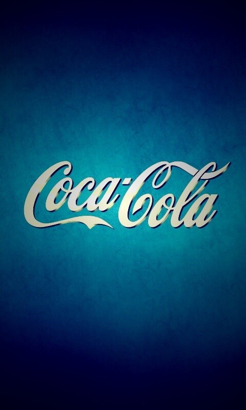Синий логотип Coca-Cola обои
