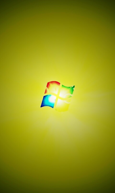 Сочный зеленый логотип Windows 7 обои