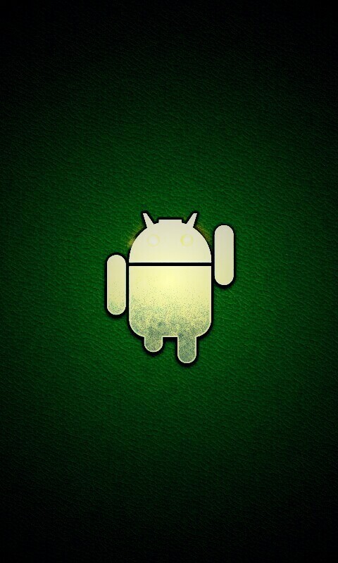 Логотип Android на зеленом фоне обои