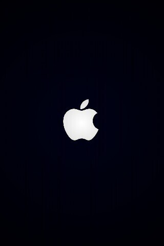 Логотип Apple на черном фоне обои