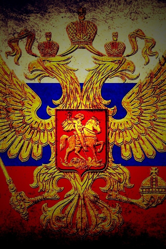 Флаг России в стиле гранж обои