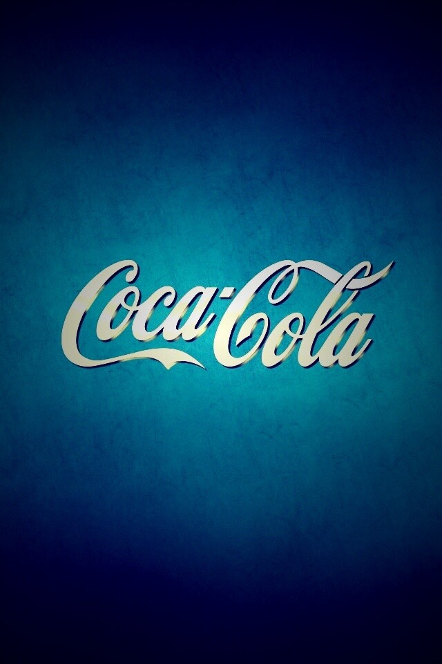 Синий логотип Coca-Cola обои