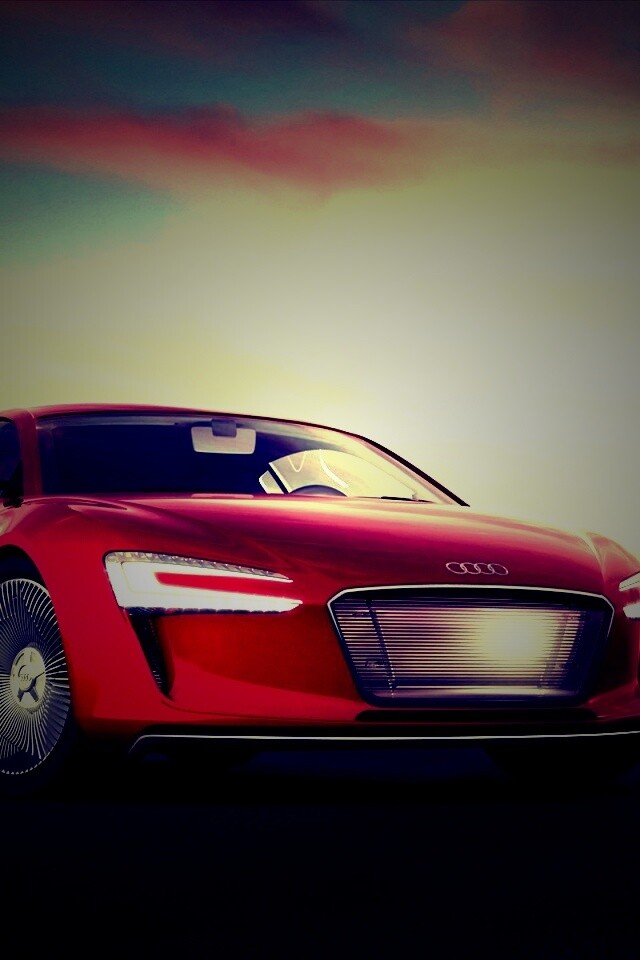 Красный автомобиль Audi обои