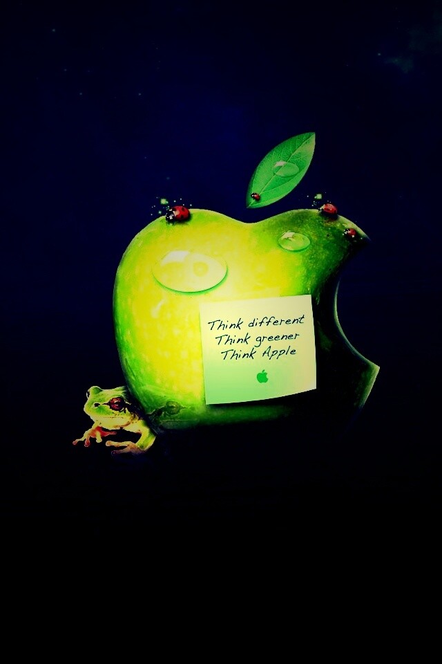 Think different, think greener, think Apple обои