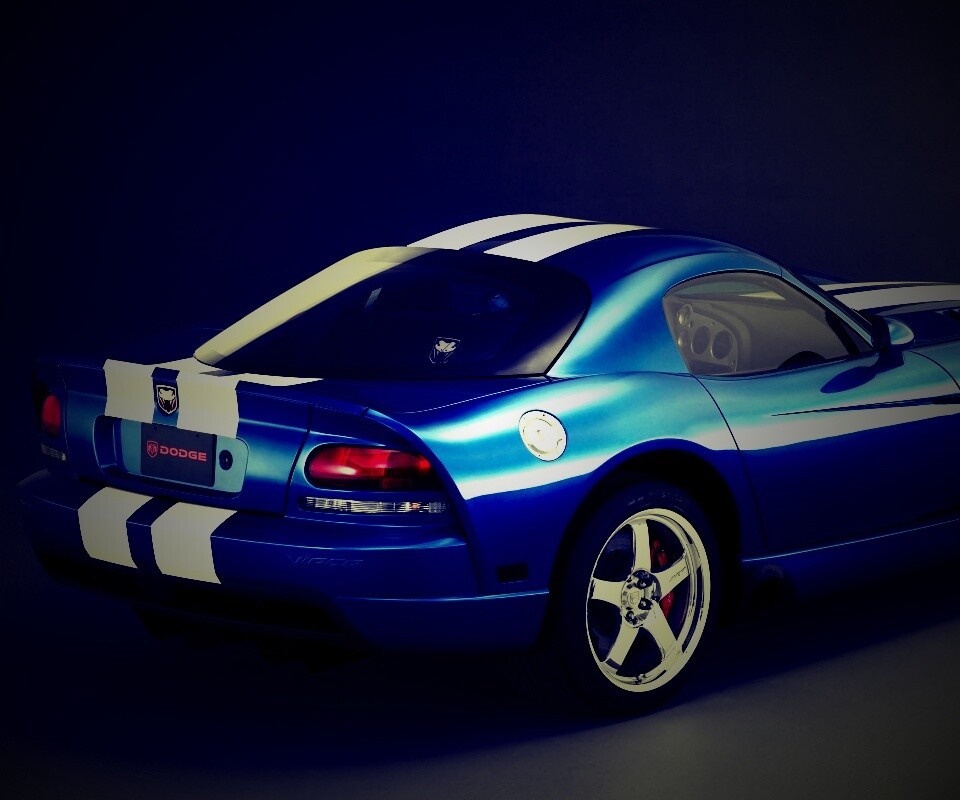 Синий Dodge Viper обои