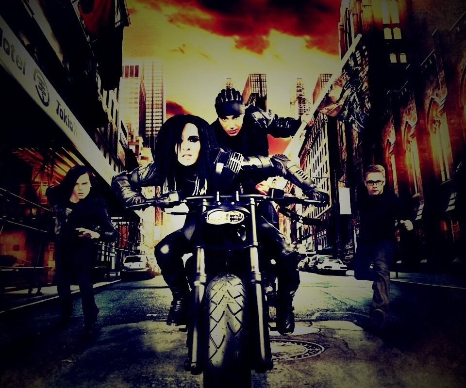 Tokio Hotel на мотоцикле обои