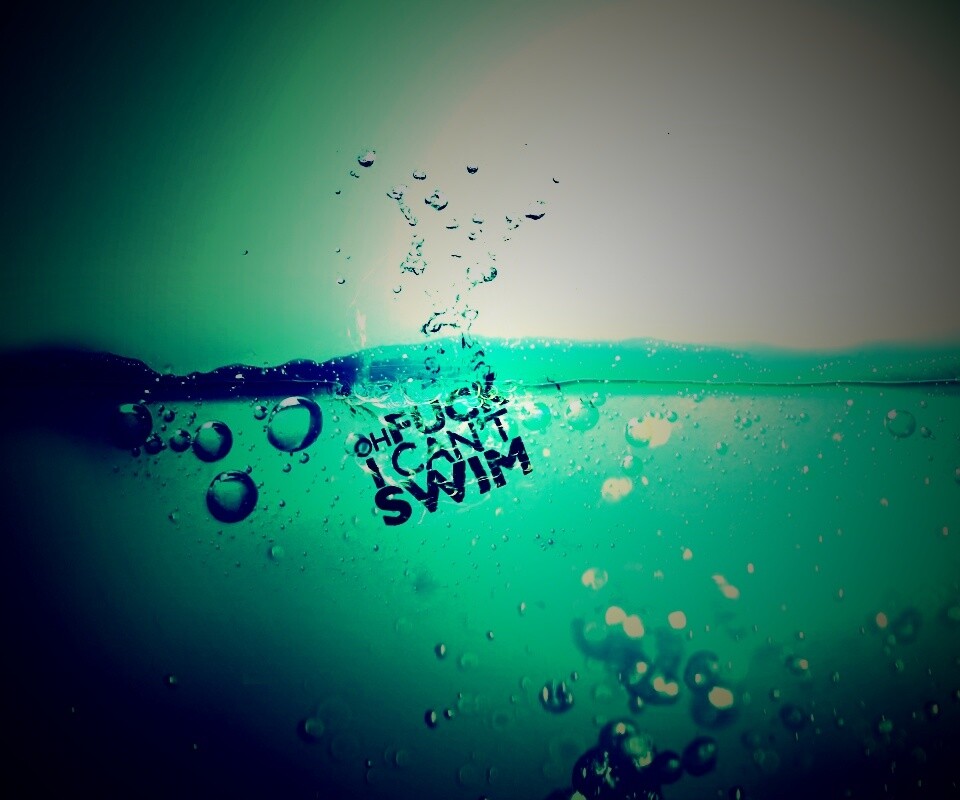 Oh fuck i cant swim обои