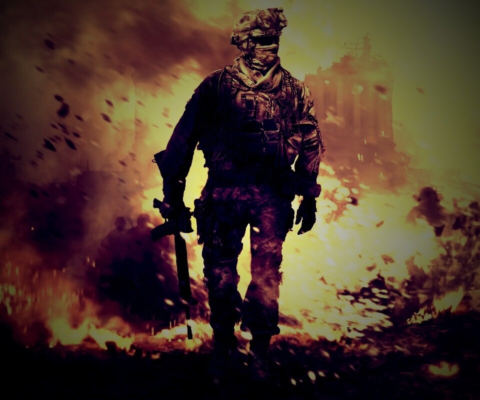 Солдат из modern warfare 2 обои