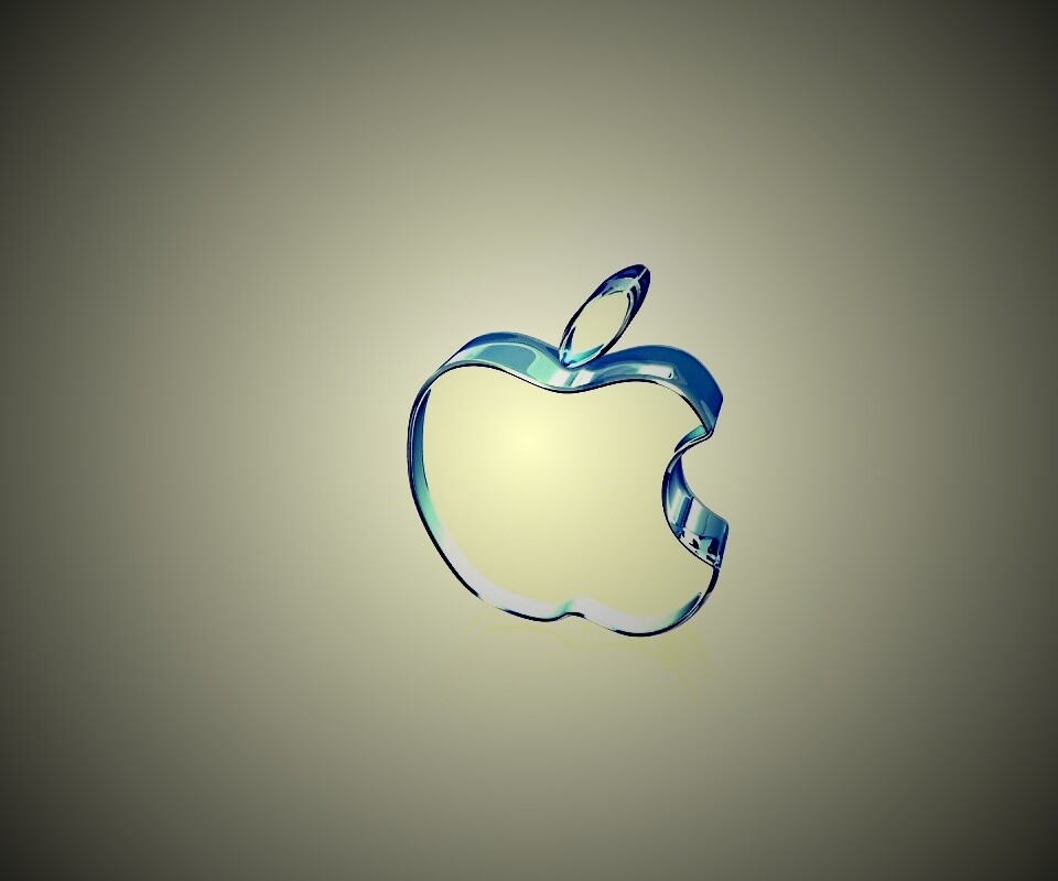 Стеклянный логотип Apple обои