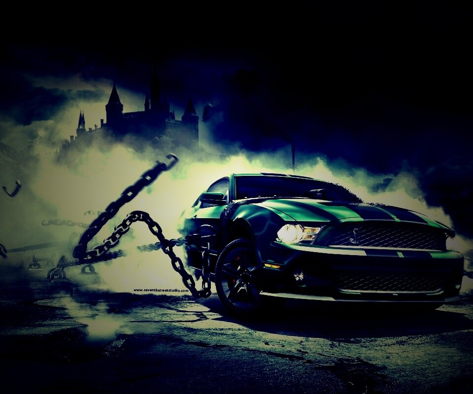 Ford Mustang рвёт цепи обои
