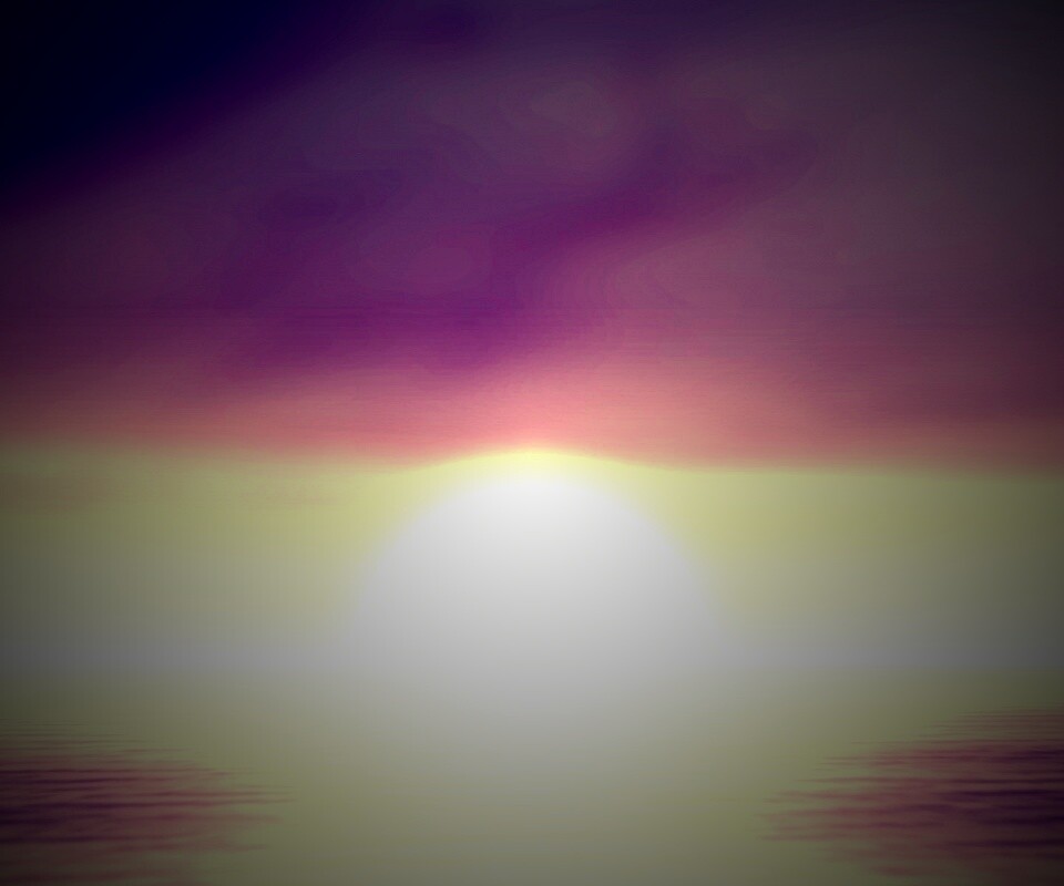 Нереальный закат обои