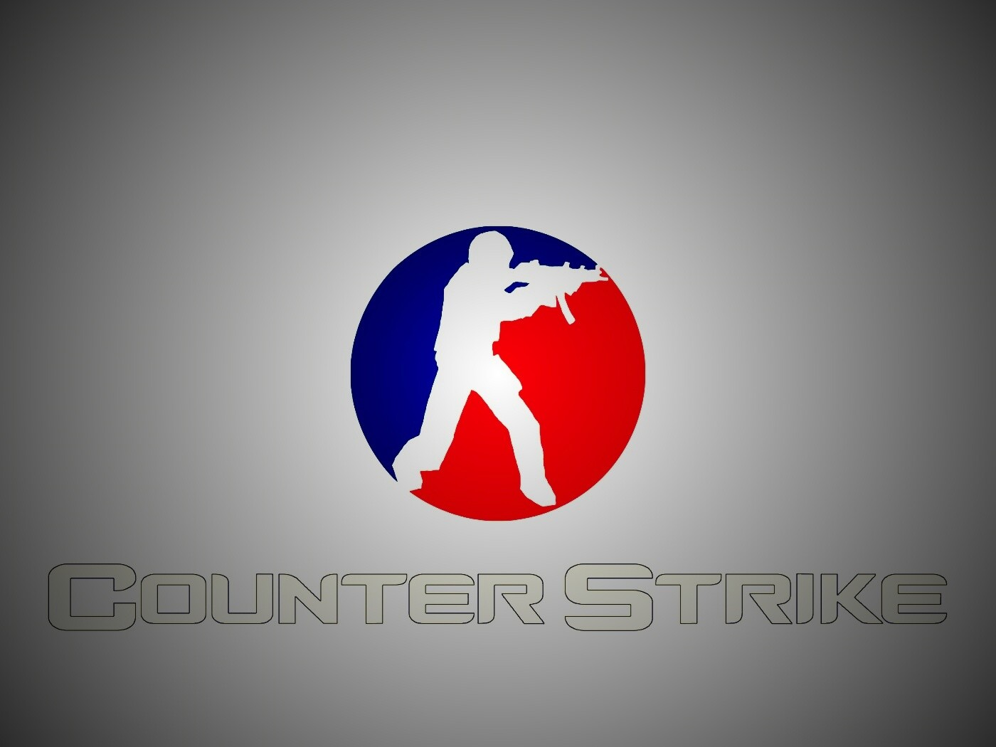 Логотип Counter Strike на белом фоне обои