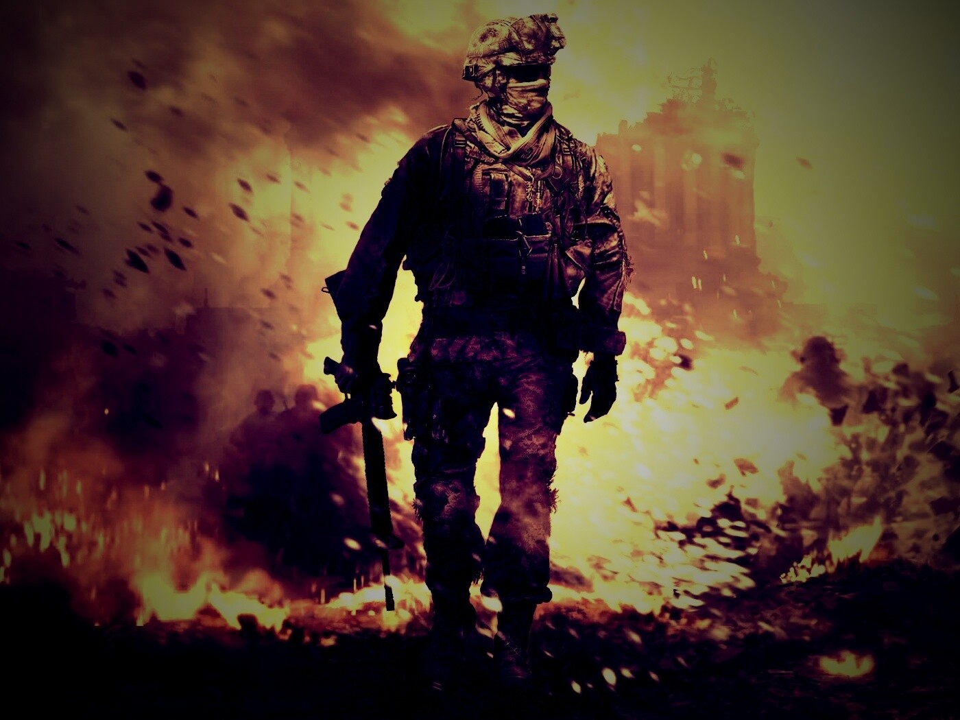 Солдат из modern warfare 2 обои