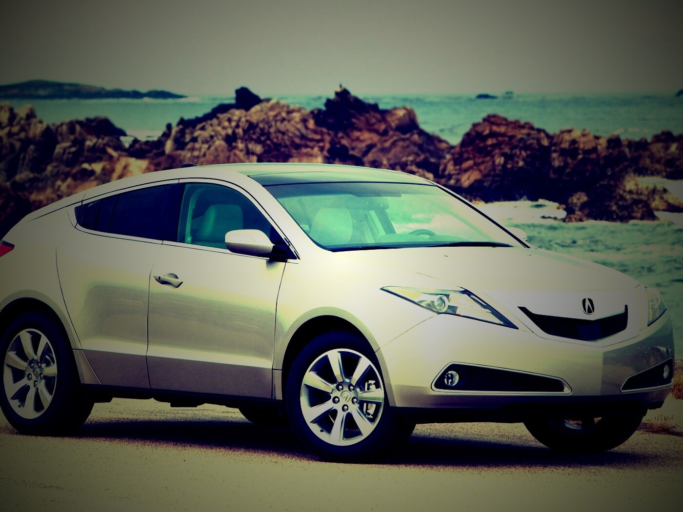 Acura на побережье обои