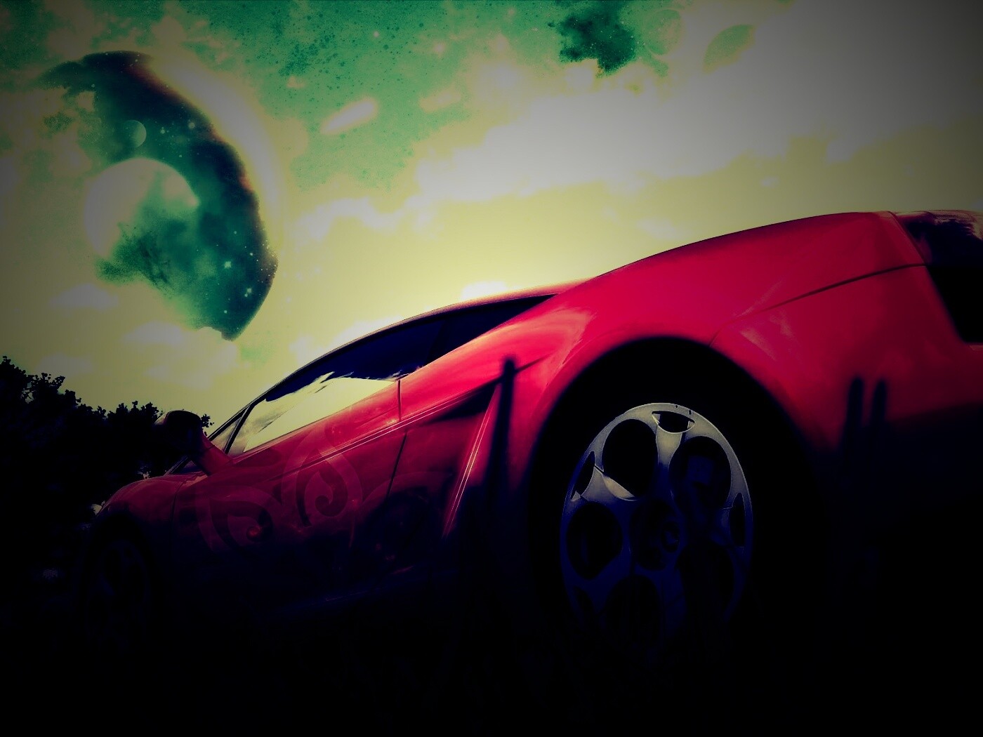 Lamborghini на другой планете обои
