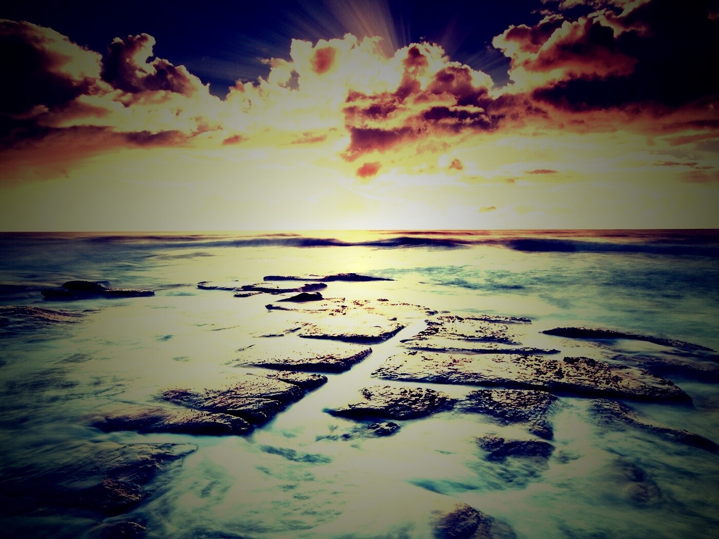 Море в HDR обои