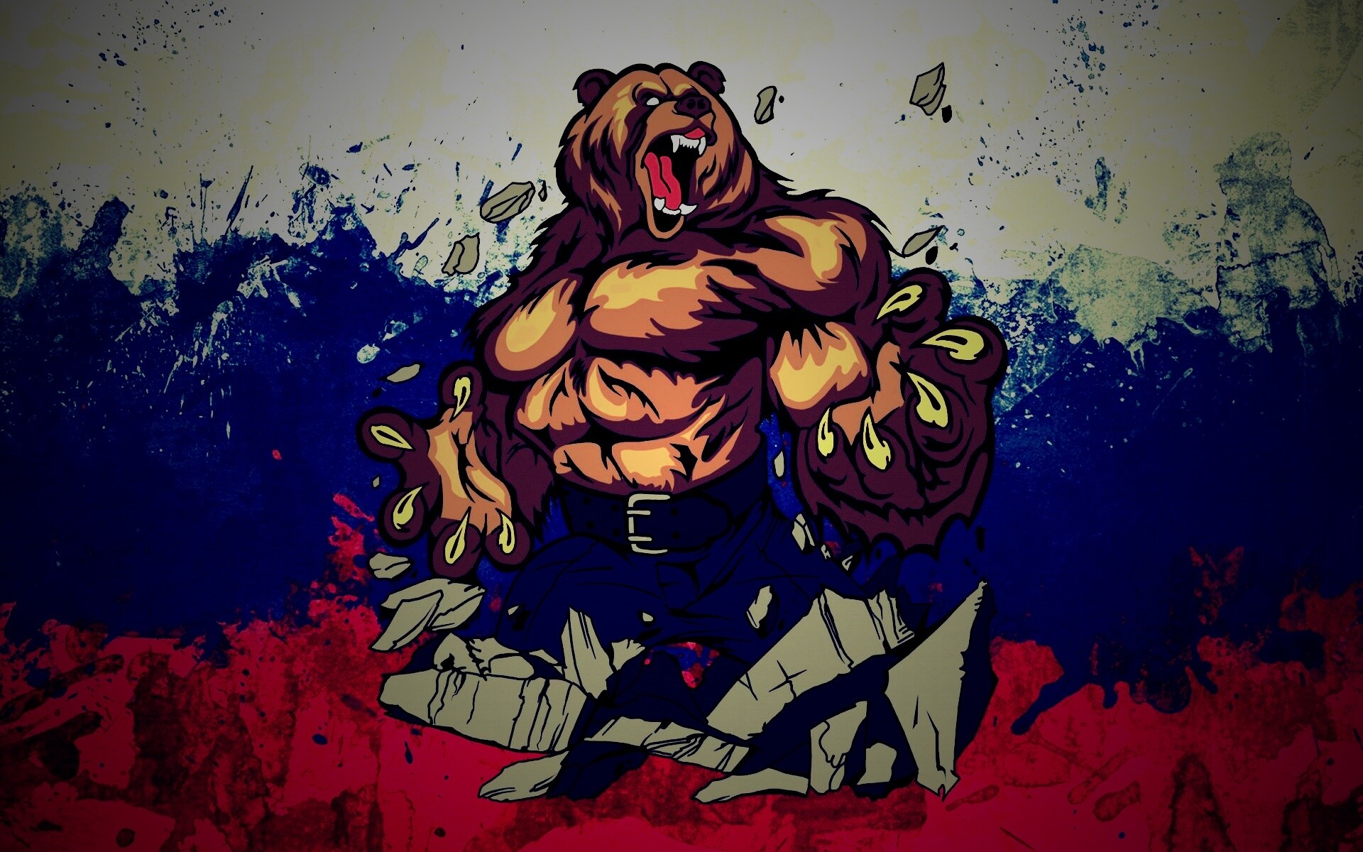 Русский патриотический медведь обои