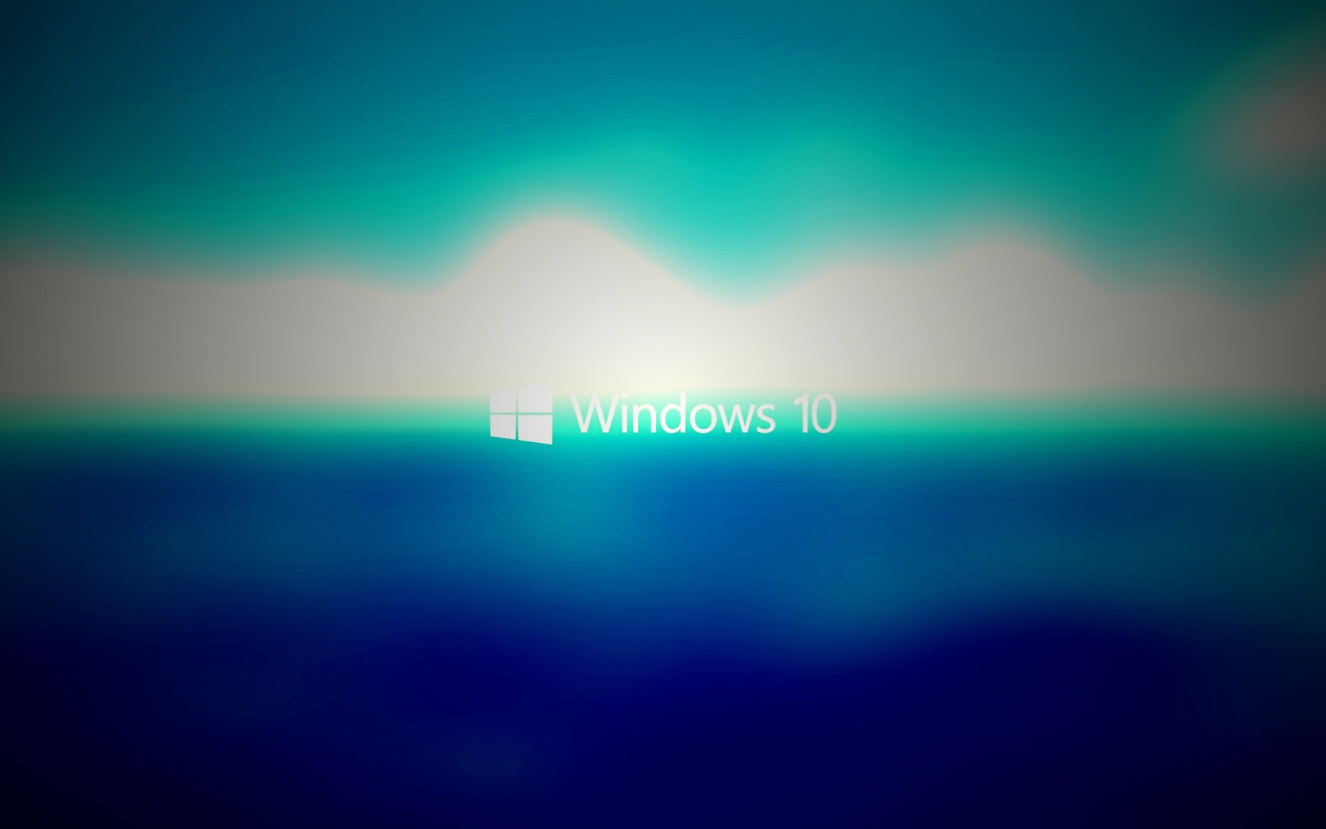 Windows 10 на синем фоне обои