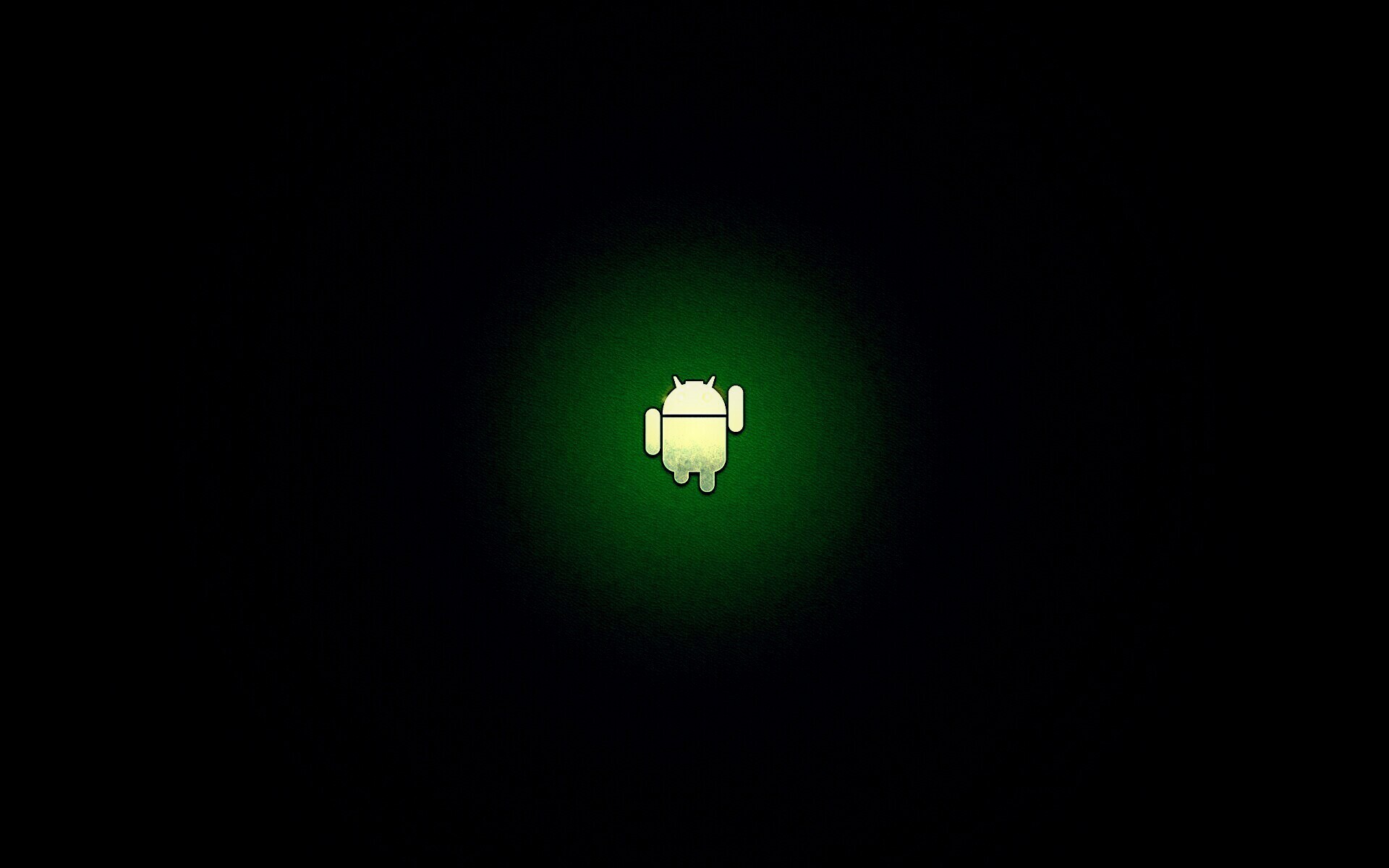Логотип Android на зеленом фоне обои