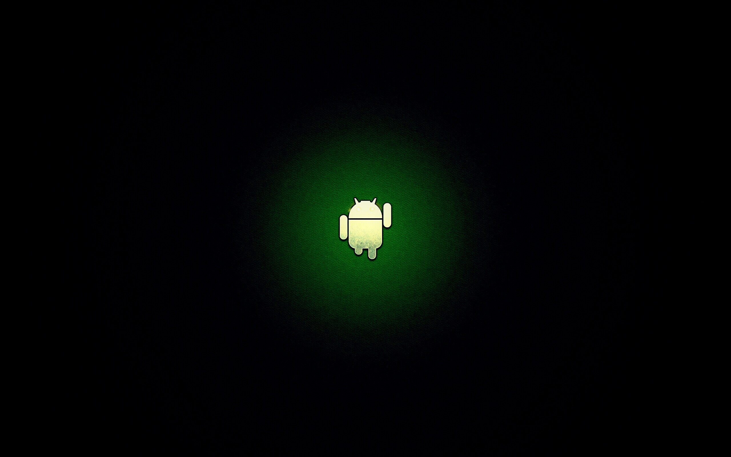 Логотип Android на зеленом фоне обои