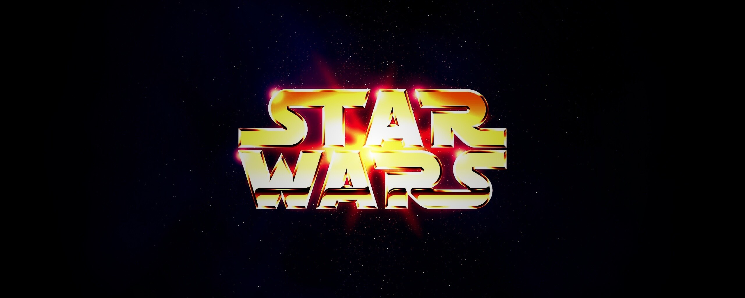 Золотой логотип Star Wars обои