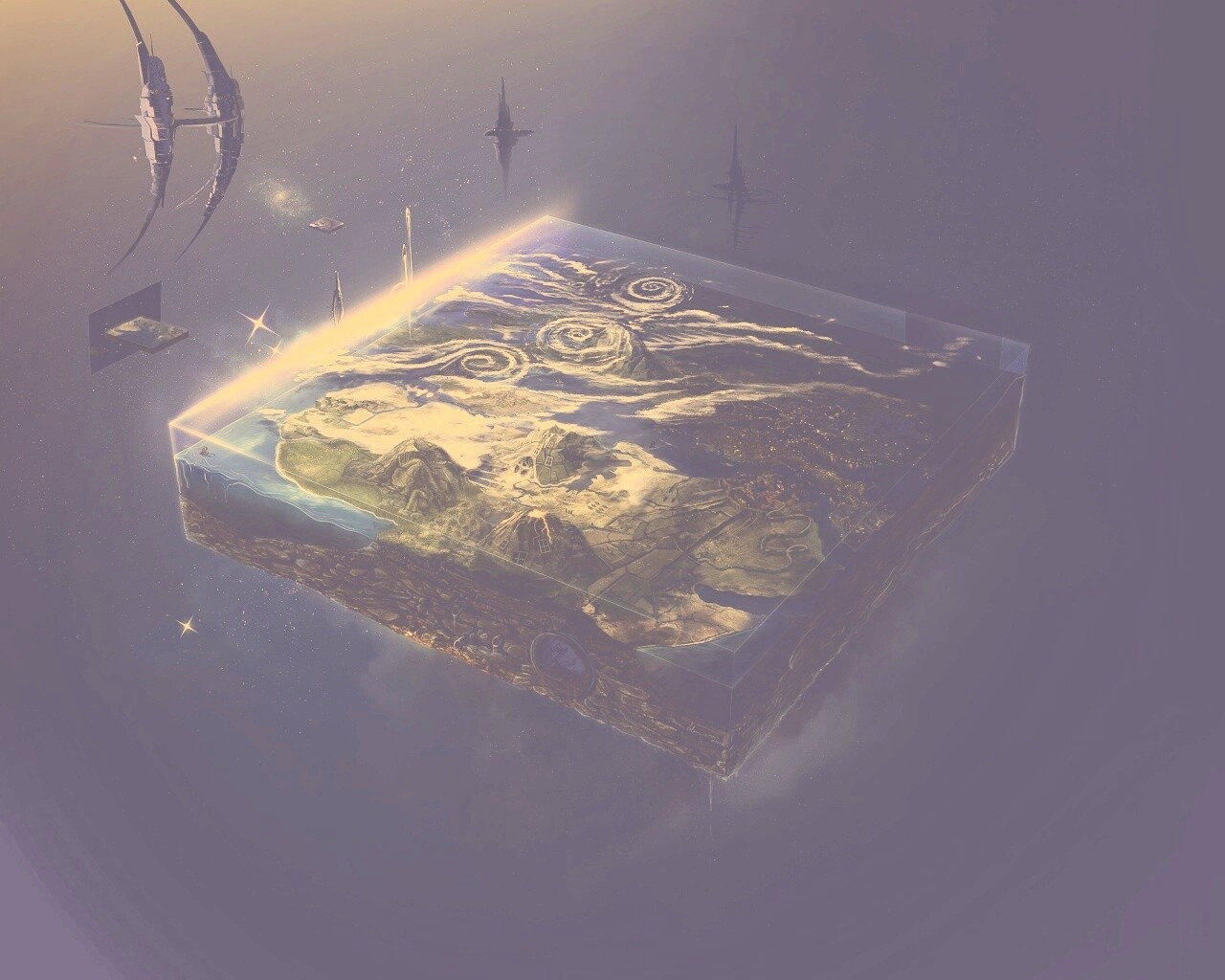 Плоский мир из Homeworld обои
