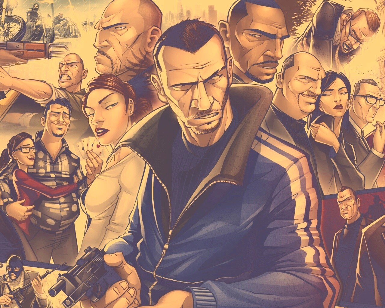 Персонажи GTA4 обои