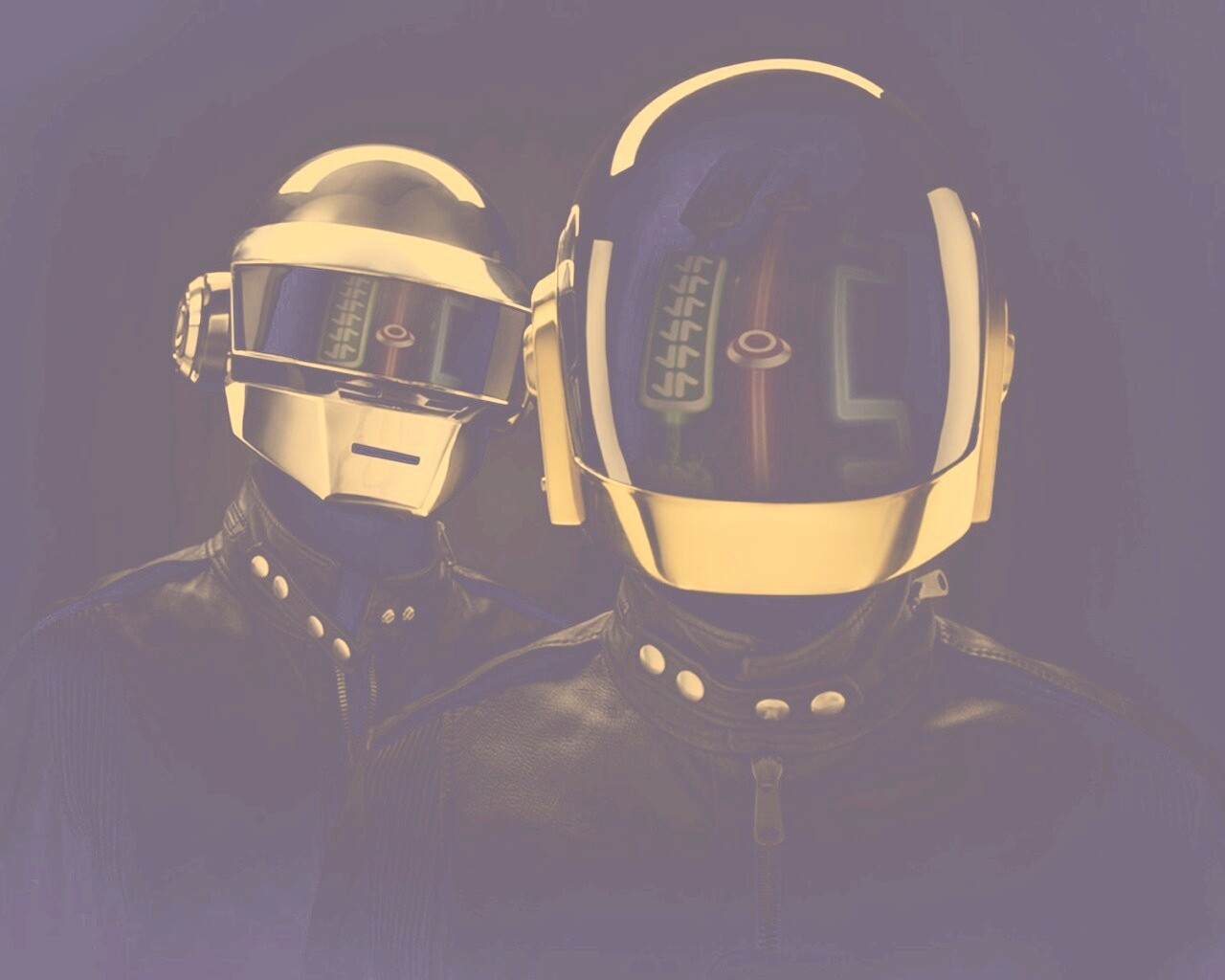Daft Punk на темном фоне обои