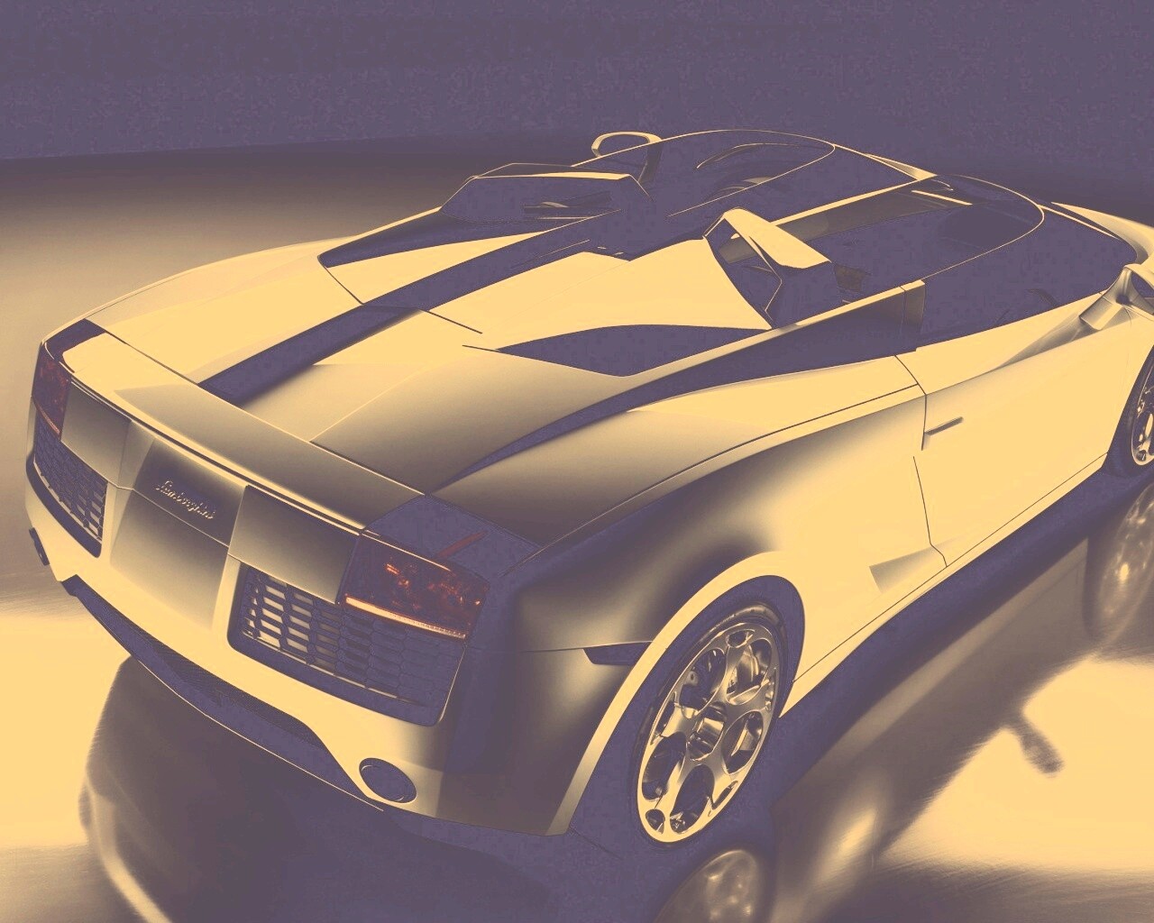 Светло-Серый Lamborghini (Сзади) обои