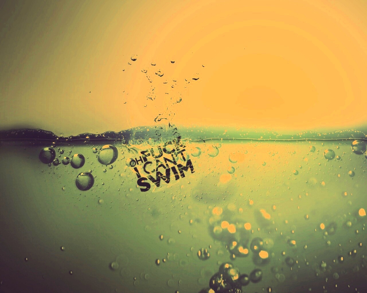Oh fuck i cant swim обои