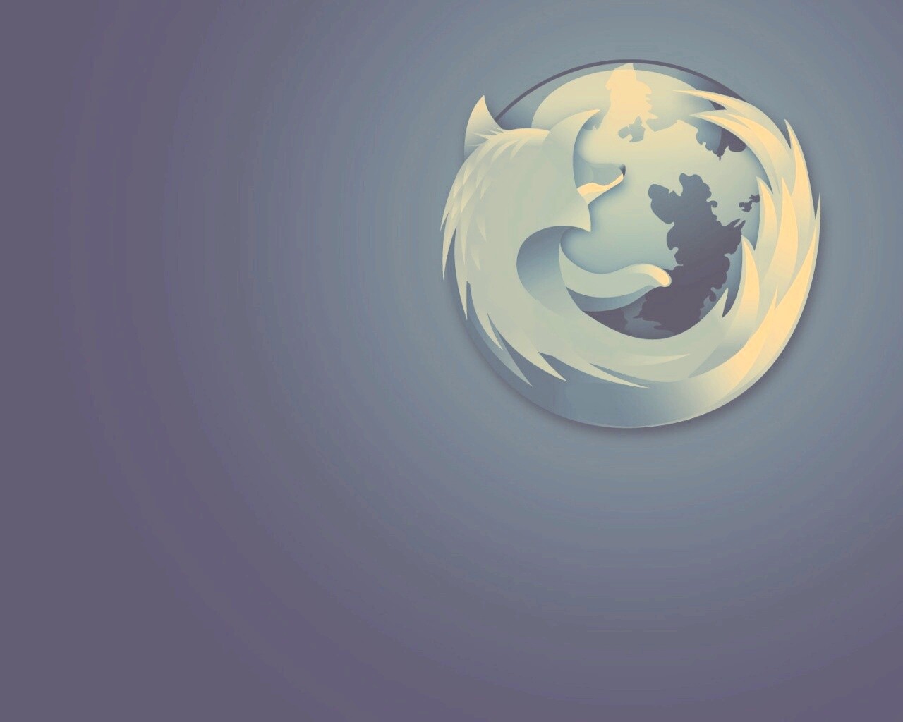 Логотип Firefox в синих тонах обои