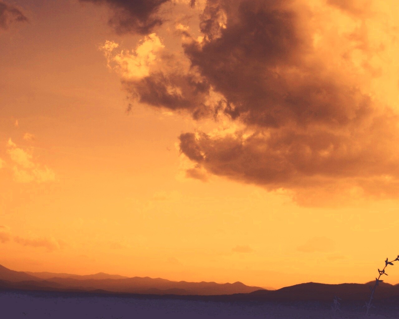 Горный закат обои