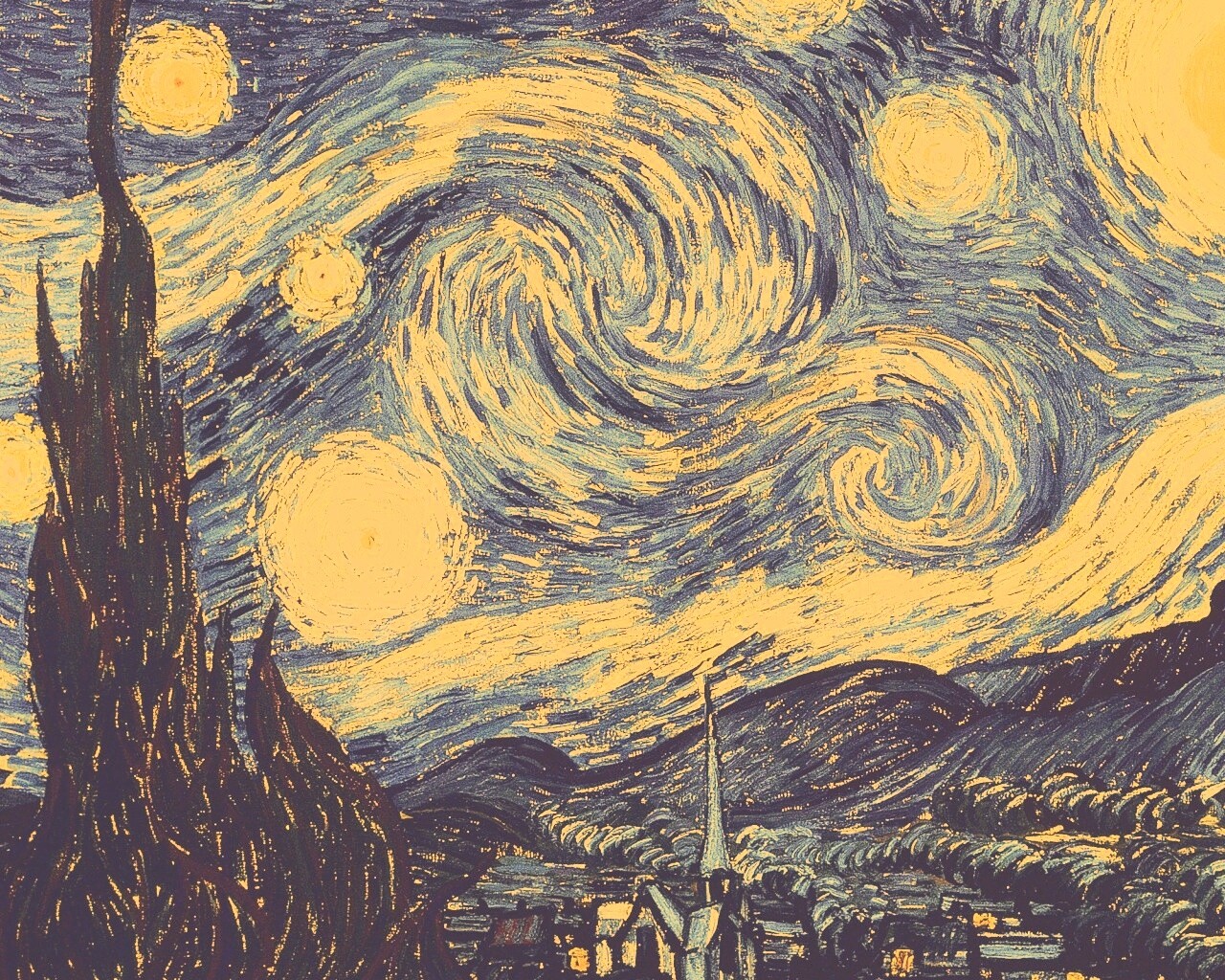 Рисунок города маслом обои