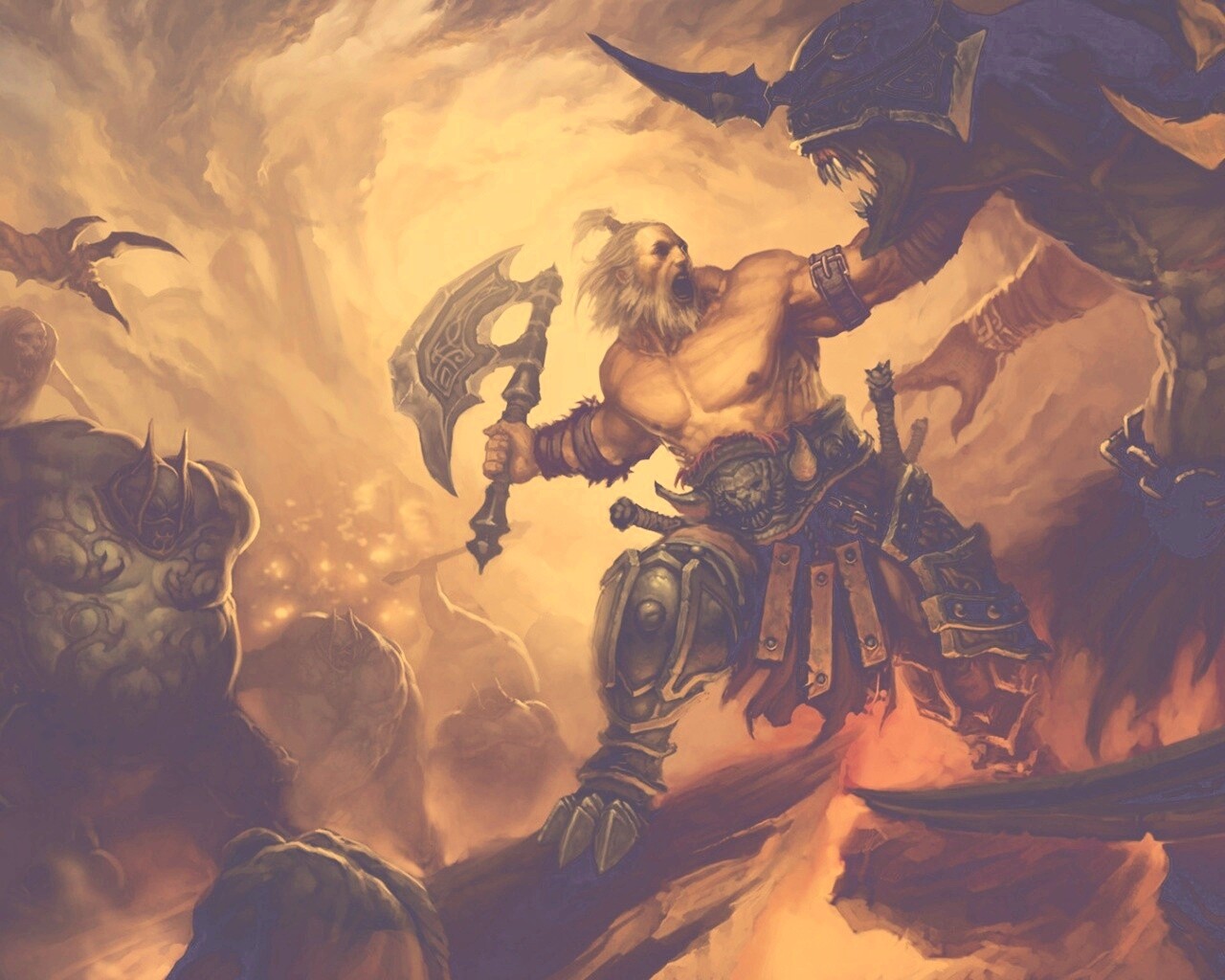 Варвар из Diablo 3 обои