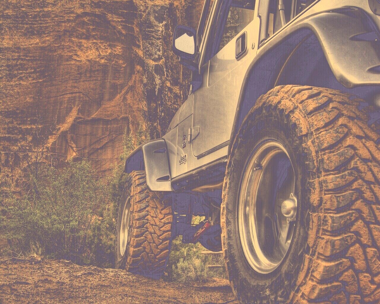 Jeep на бездорожье обои