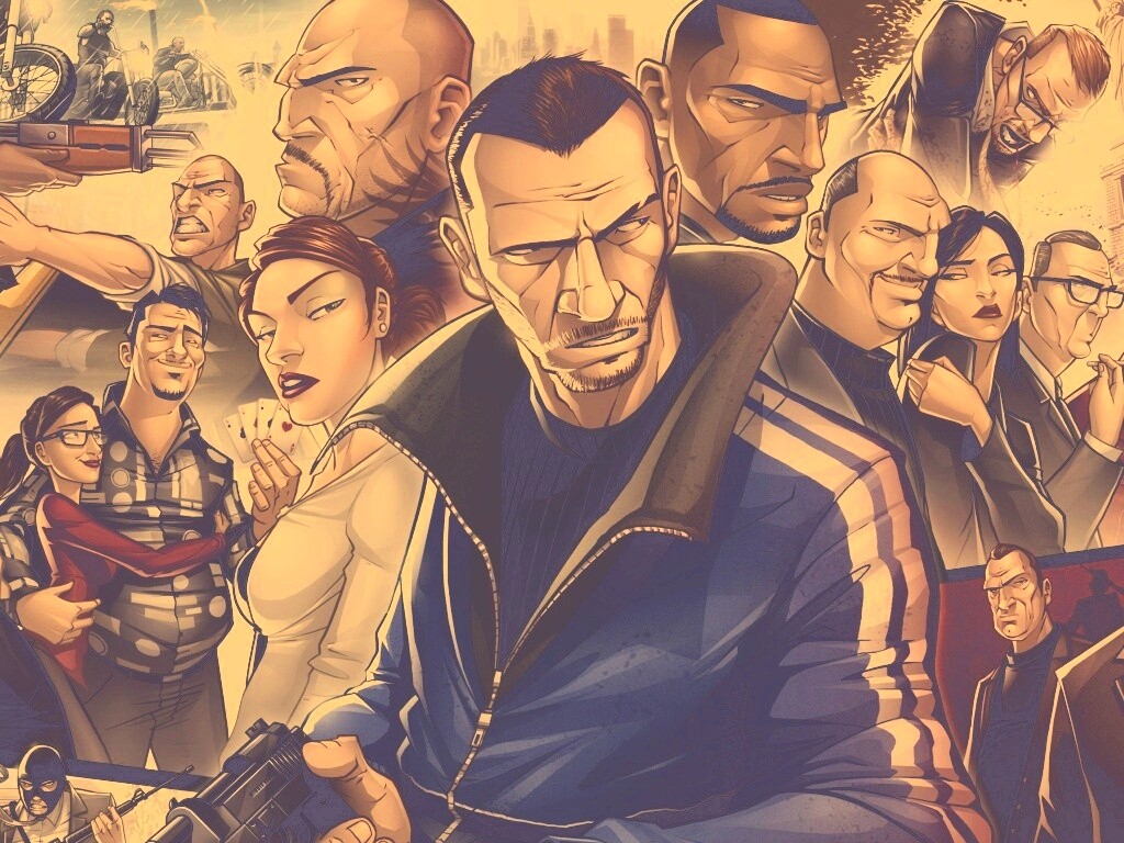 Персонажи GTA4 обои