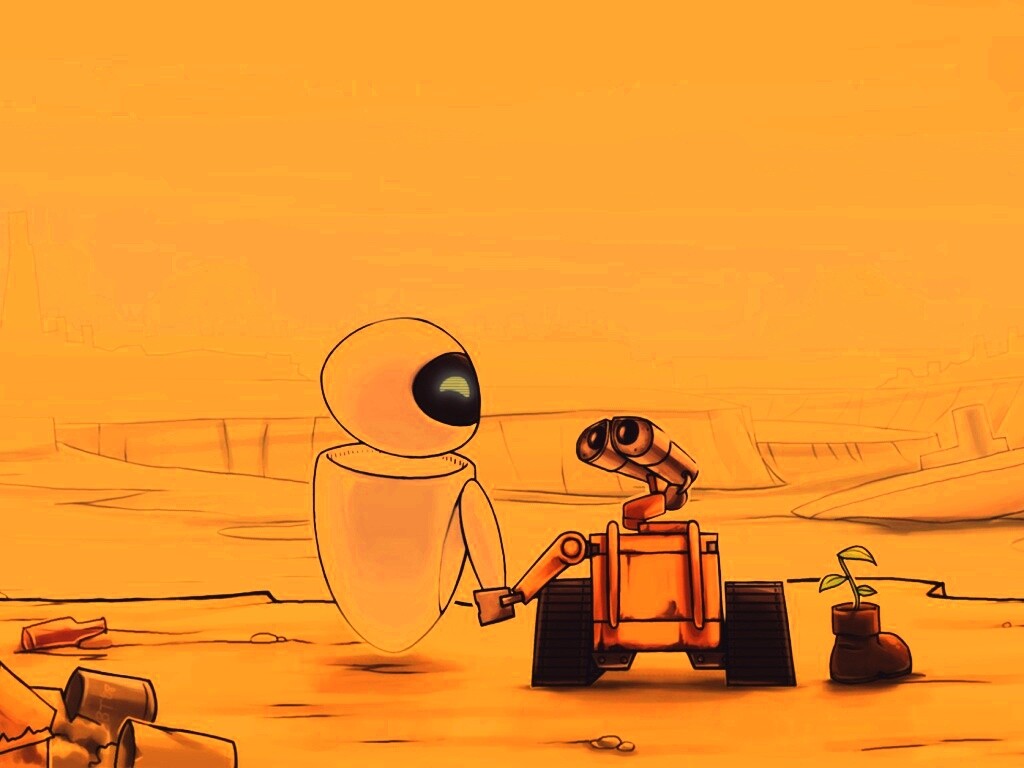 WALL-E и Ева обои