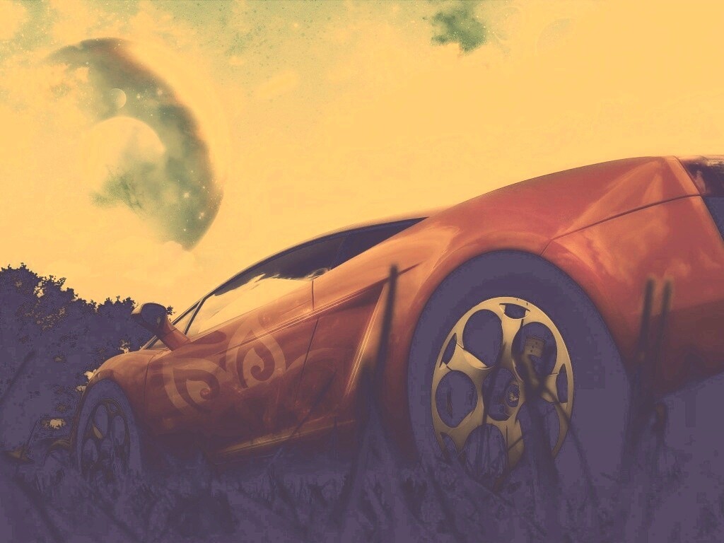 Lamborghini на другой планете обои