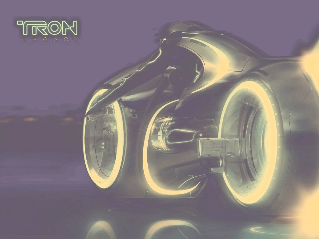 Светоцикл из TRON обои
