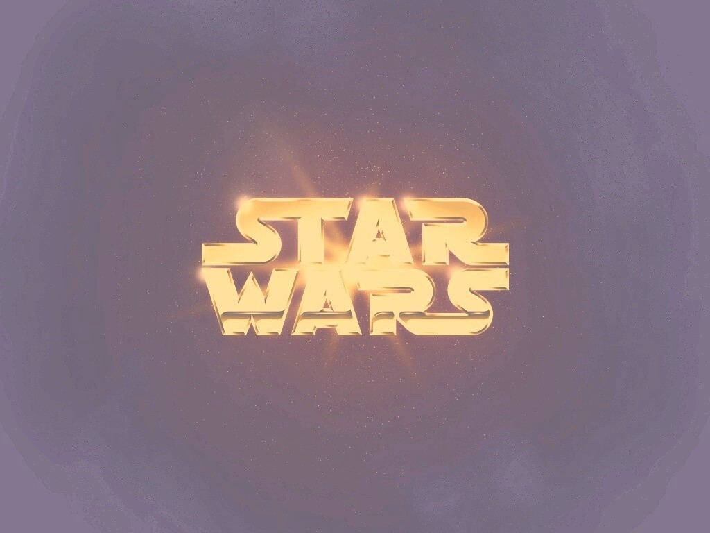 Золотой логотип Star Wars обои
