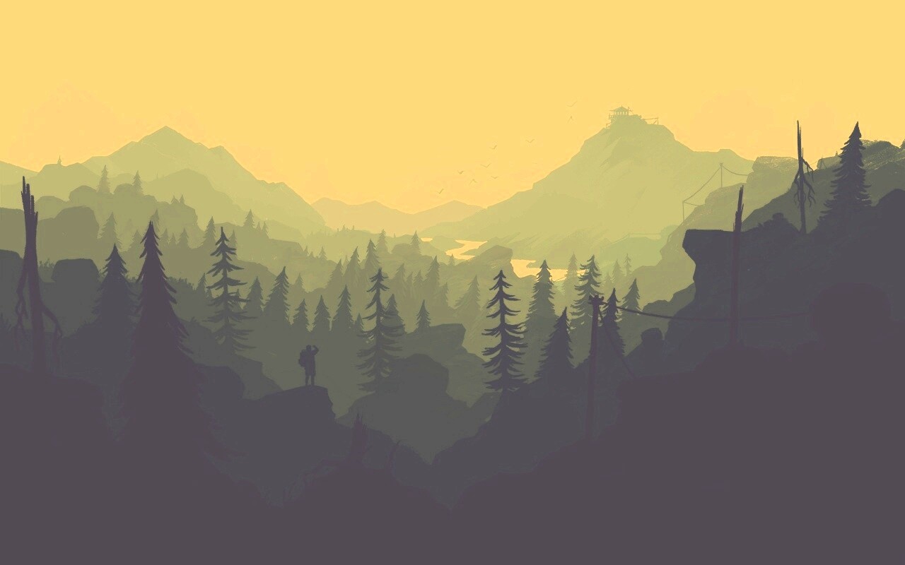 Зеленый Firewatch обои