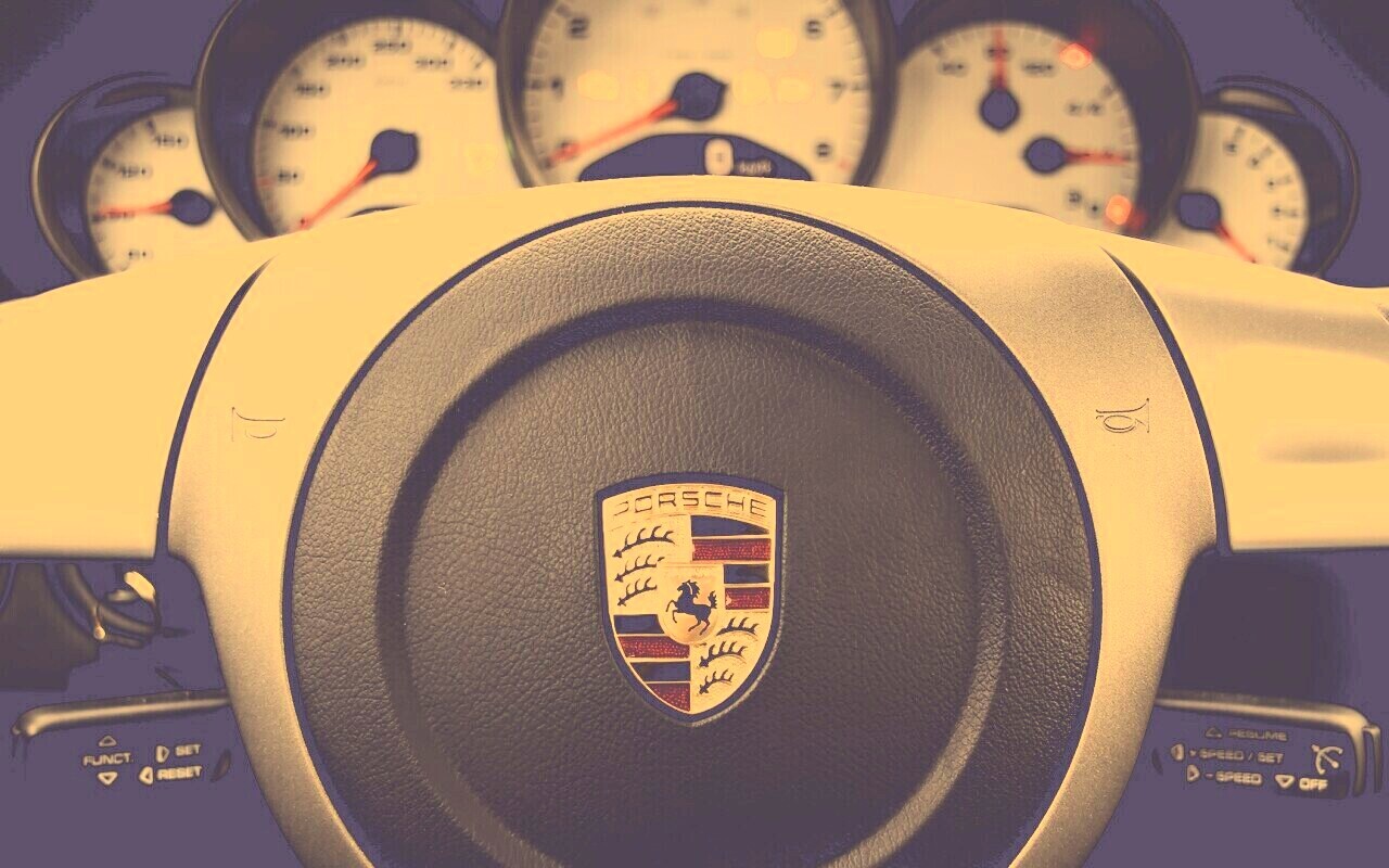 Руль Porshe обои