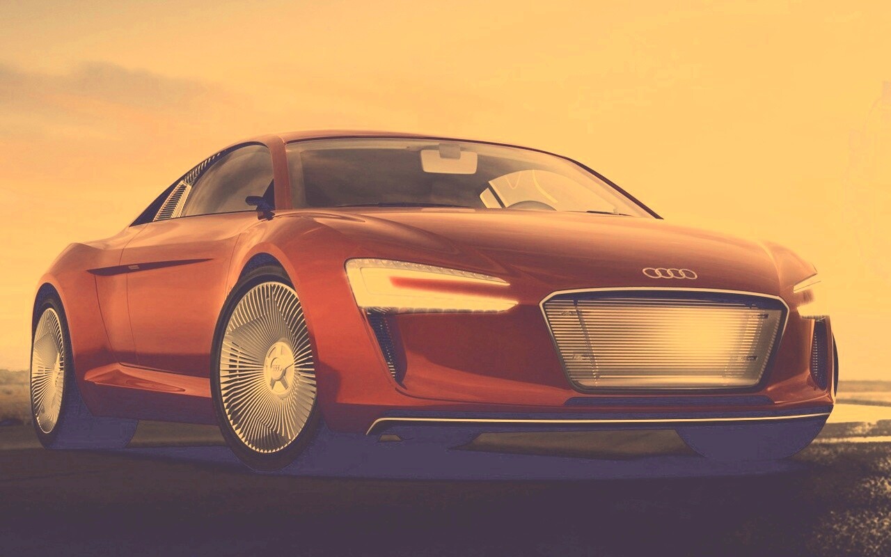 Красный автомобиль Audi обои
