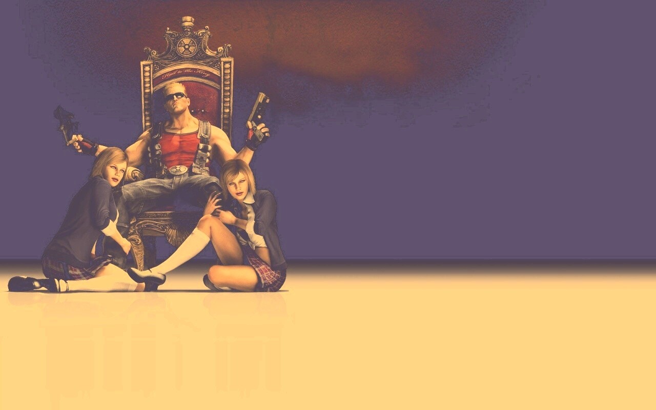 Duke Nukem на троне обои