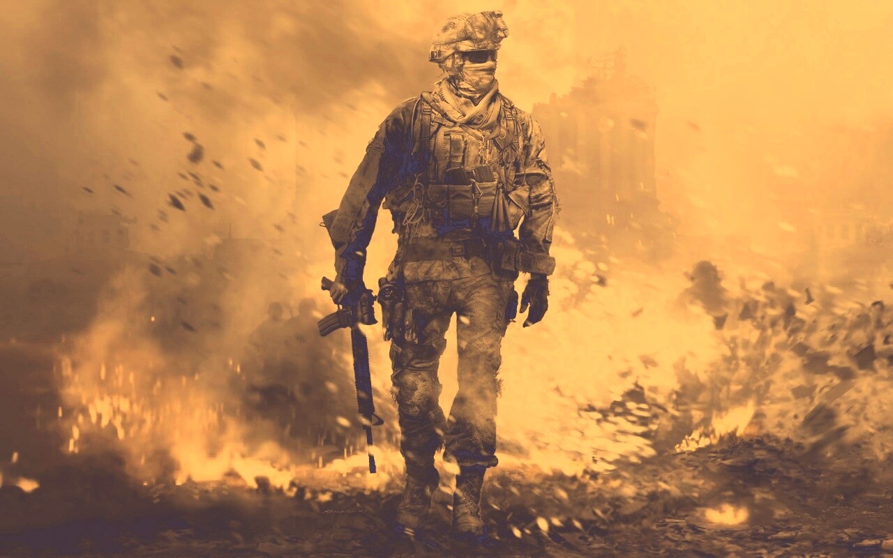 Солдат из modern warfare 2 обои